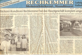 Die Gründung Chronik Bäckerei Rechkemmer GmbH
